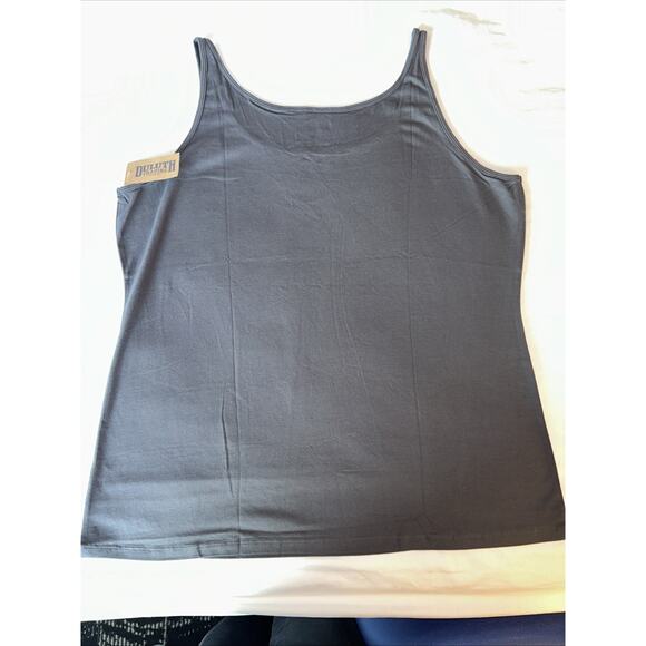 NWT Duluth Women's 2XL No-Yank Cami Stretch Cotton Tank Top Color: Coal - Picture 8 of 8